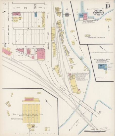 Fire insurance map of the site of Nymore Bridge