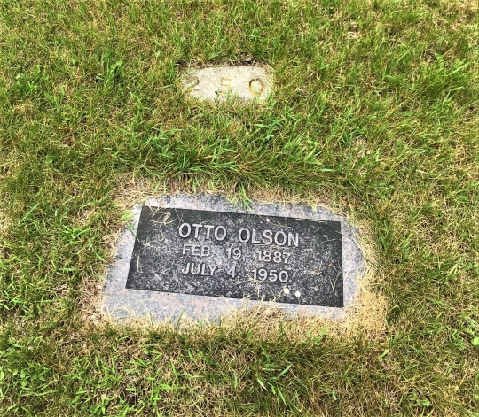 Headstone at Anoka State Hospital cemetery