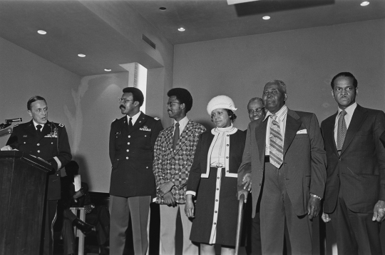 Dorsey Willis at his honorable discharge ceremony
