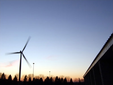 Photograph of St. Olaf College campus windmill