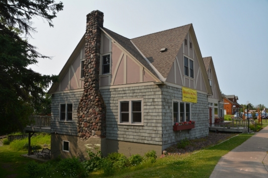 Color image of Stickney Inn and Store, east elevation, facing southwest, July 2014. Photographed by Amy Lucas.