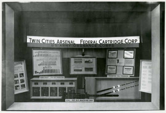 Window display for Twin Cities Arsenal and Federal Cartridge Corporation