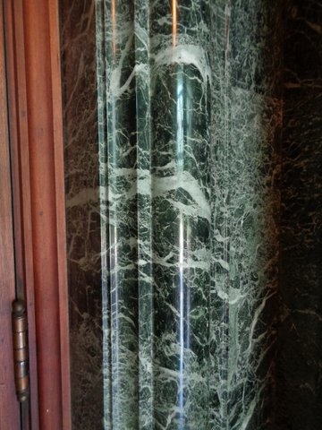 Color image of Tinos marble from Greece inside the north vestibule of the Cathedral of St. Paul. Photographed by Paul Nelson on July 16, 2014.