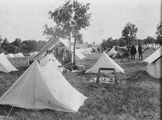 15th regiment moved from Camp Ramsey on the State Fairgrounds to try and control the spread of typhoid fever.