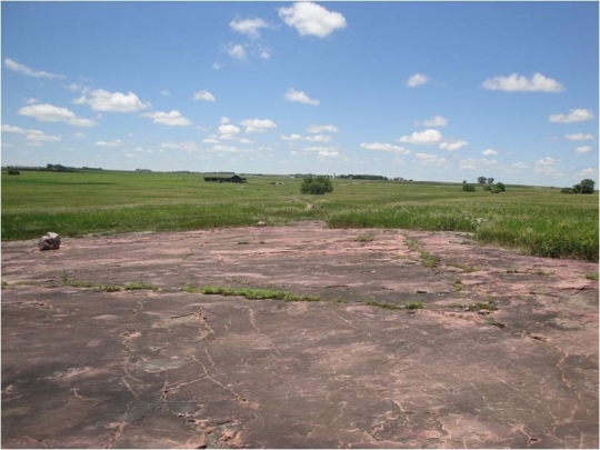 Looking west from the outcrop at Jeffers Petroglyphs