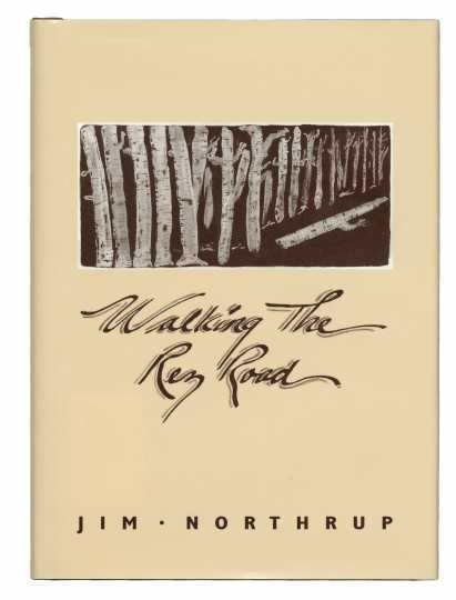 Cover art of Walking the Rez Road (Voyageur Press, 1993), by Jim Northrup.
