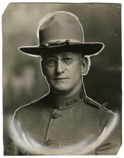 Black and white photograph of Major Thomas Warham, c.1918. Warham was commander of the Medical Corps, Motor Corps Division.