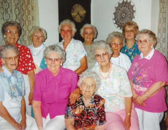 Color image of members of the Dorcas Mission Society, ca. 1990s. 