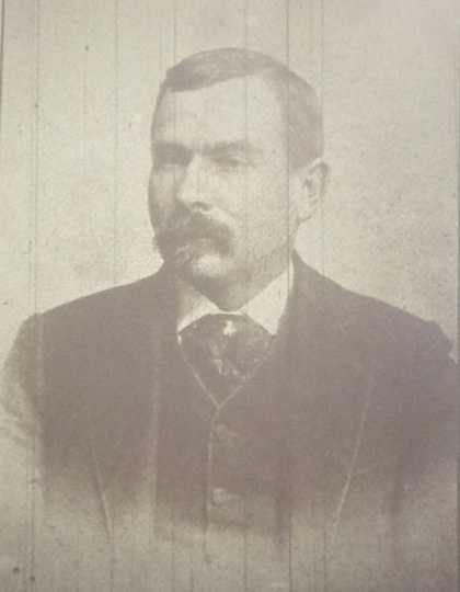 Black and white photograph from microfilm of E. D. Childs. Published in the Polk County Journal, December 21, 1899.