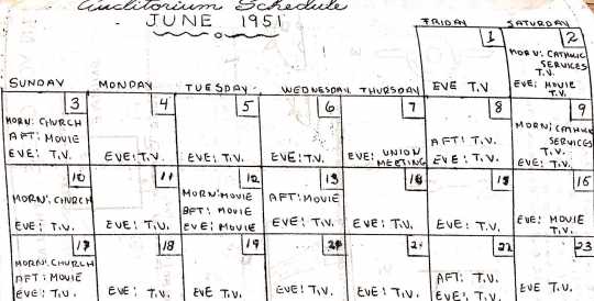 A calendar in the Coverall