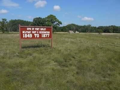 Color image of the sign marking the site of Fort Ripley, 2005.