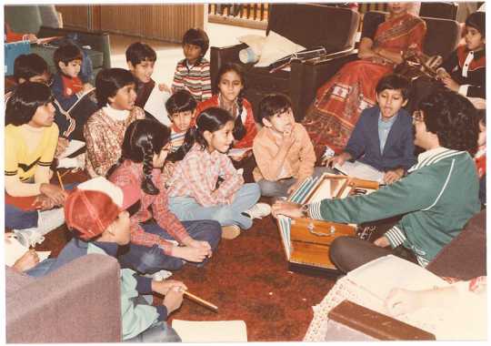 A class at the School of India for Languages and Culture (SILC), ca. 1980s