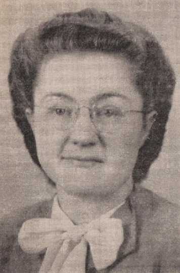 Black and white photograph of Edna G. Gerdes, missionary to India, ca. 1970.