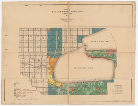 Map of Red Lake Indian Reservation, 1911