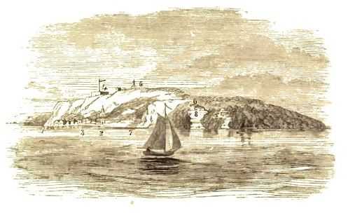 Drawing of Mackinac Island, c.1860. 