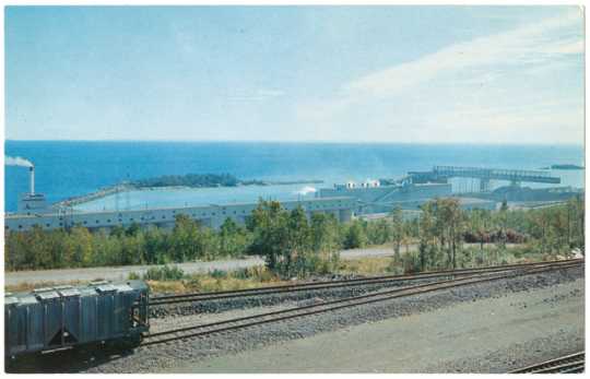 photograph of mining plant and harbor