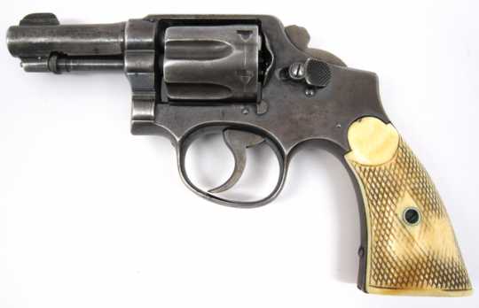 Color image of a St. Paul Police revolver used in shootout with John Dillinger.