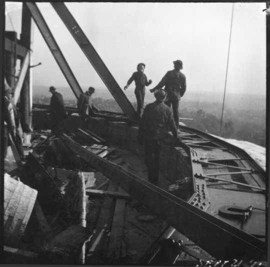 Men working on the capitol