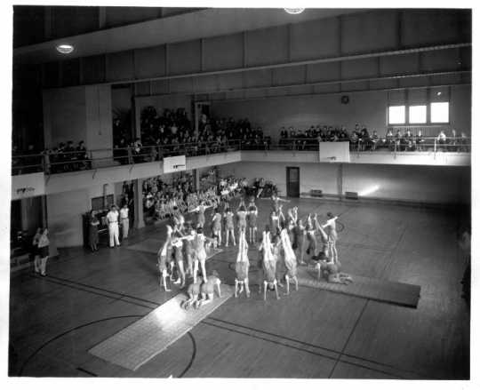 Model School gymnastics demonstration