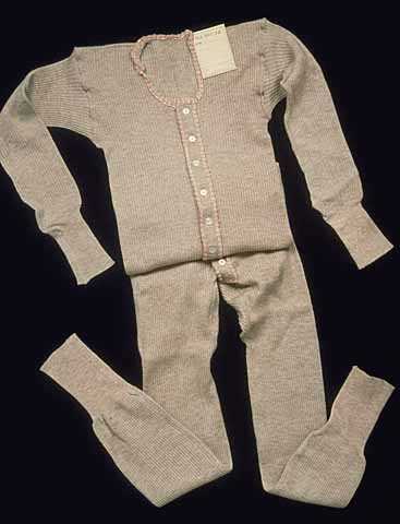 a photograph of a union suit made by Munsingwear