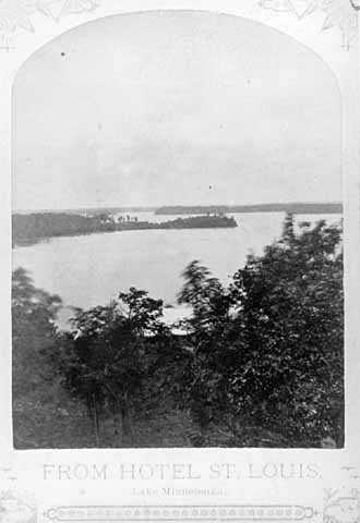Black-and-white image from Michael Nowack's album of Lake Minnetonka photographs, 1881.