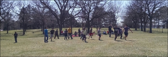 Community lacrosse game in Minneapolis