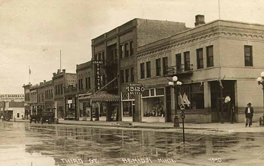 Third Street, Bemidji, ca. 1923.