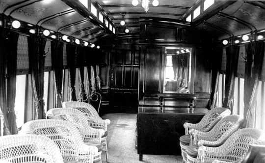Interior of Thomas Lowry's private car
