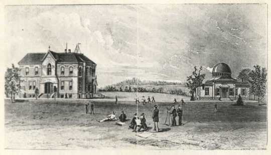 Carleton College campus; note Goodsell Observatory.