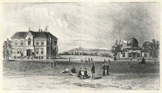 Carleton College campus; note Goodsell Observatory.