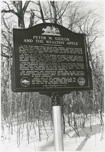 Peter M. Gideon and the Wealthy Apple historic marker