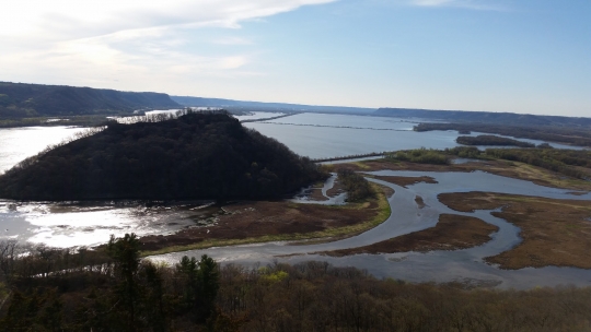 Hay-nee-ah-cha (Soaking Mountain, also known as Trempealeau Mountain)