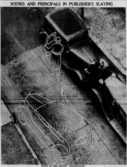 Drawing of Liggett murder scene