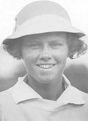 Patty Berg, of Minneapolis, ca. 1935. Berg was one of the founding members of the Ladies Professional Golf Association (LPGA) and is in the World Golf Hall of Fame.