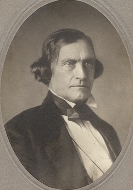 Black and white photograph of Joseph Renshaw Brown, c.1863. Photograph by Hirsch Brothers.
