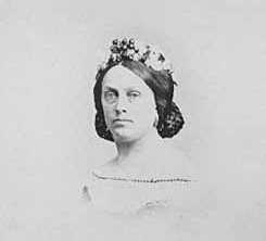 Black and white photograph of Mrs. James C. Burbank, c.1872. Photographed by Whitney's Gallery.