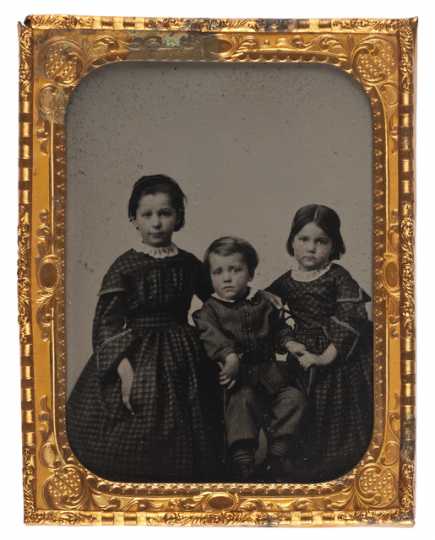 Daguerreotype of the children of Mary Elizabeth Bronson and William Gates LeDuc 