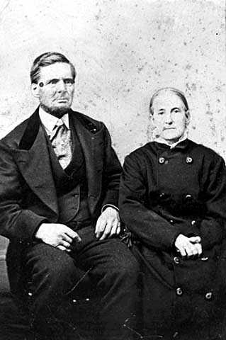 Black and white photograph of Lewis H. and Hephzibah J. Merritt, c.1880.