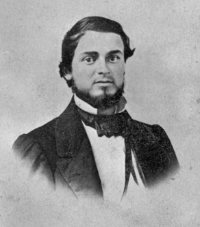 Black and white photograph of trader Andrew Myrick, c.1860.