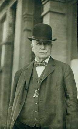 Black and white photograph of John O'Connor during the height of his power in St. Paul, c.1912.