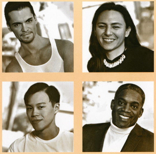 Images from a poster used by Minnesota Men of Color, ca. 2000. The organization’s founders, Nick Metcalf and Edd Lee, are pictured at the top right and bottom left. Photographs by Chuck Smith.