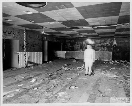 Gutted interior of the Great Lakes Bar