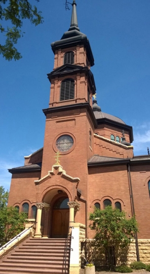 Color image of the exterior of St. Mary’s Orthodox Cathedral in Minneapolis. Photographed by Paul Nelson on June 10, 2014.