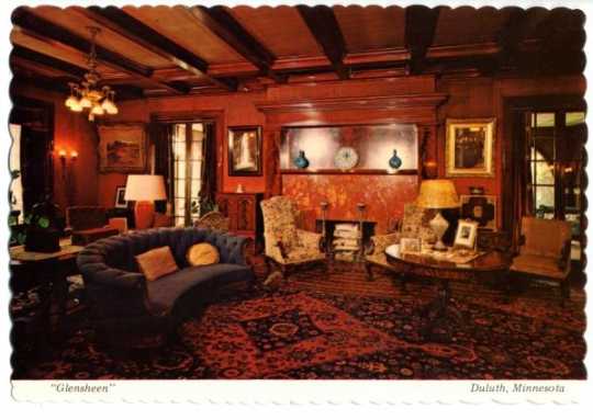 Glensheen living room, undated. 