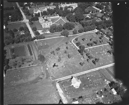 Aerial view of Prairie Home Cemetery