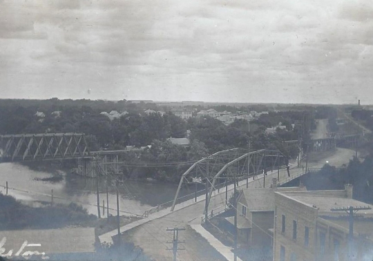 Black and white photograph of Crookston from Childs photo album, ca. 1890–1915.